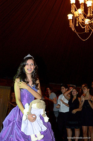 Foto do aniversário de 15 anos da debutante Giovanna