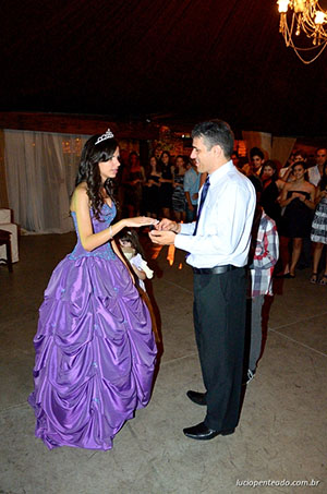 Foto do aniversário de 15 anos da debutante Giovanna